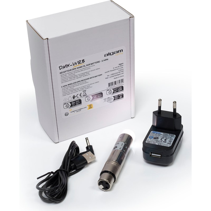 Récepteur DMX sans fil sur batterie - XLR 3 points évènement