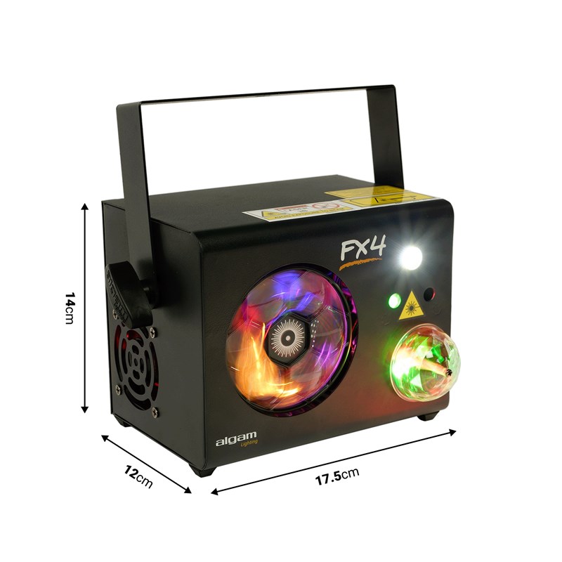 Projecteur Combo LED 4-en-1 -  Laser 9x3W