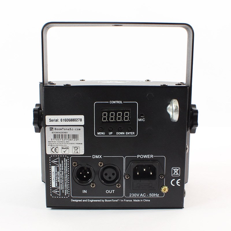 Jeu de lumière à LED Derby compact - 4 x 5W - DMX télécommande