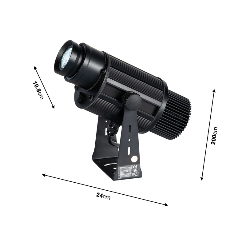 Projecteur Gobo LED 50W IP65 avec télécommande - dimensions