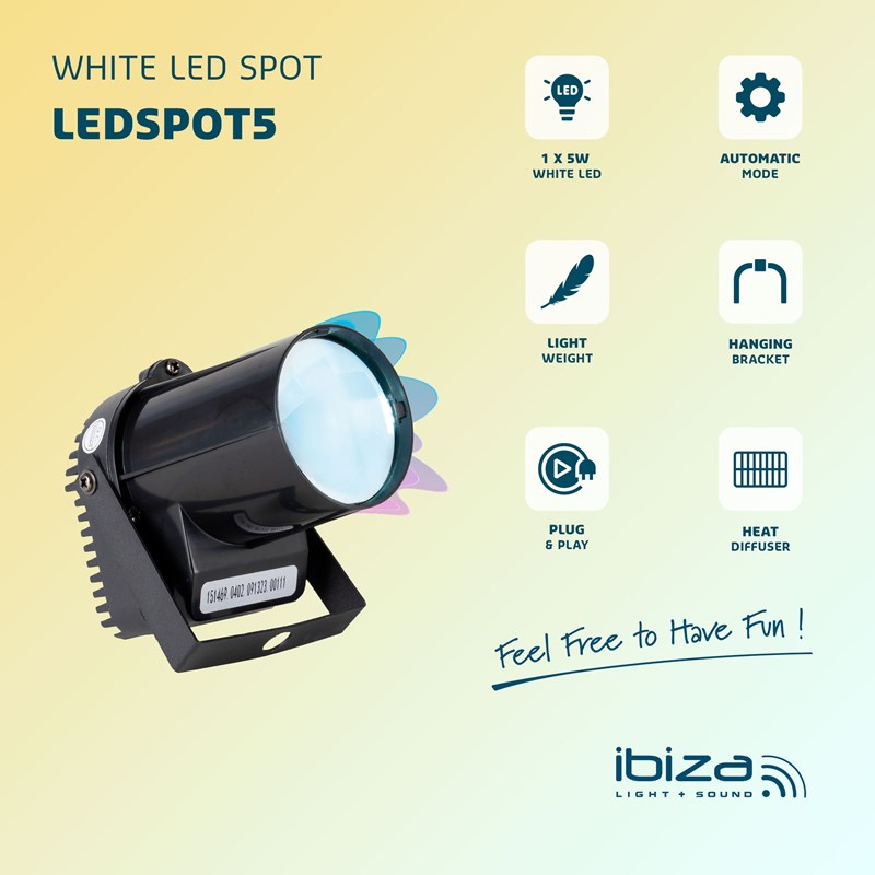 Projecteur 5W Ibiza Light LEDSPOT5 à LED blanc - 3/4