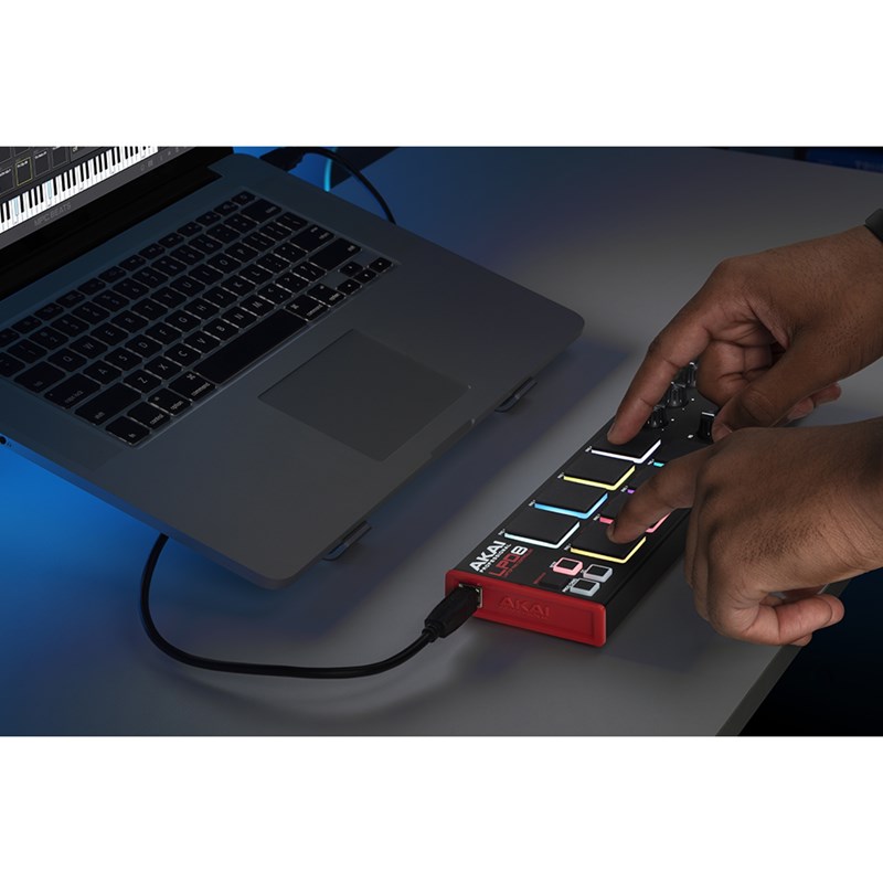 Contrôleur MIDI compact - 8 pads RVB + 8 potards USB - pc