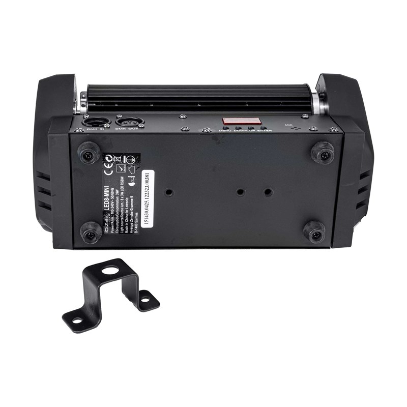 Effet lumineux LED Spider - 8 LED RVBB - Modes DMX & Audio accroche