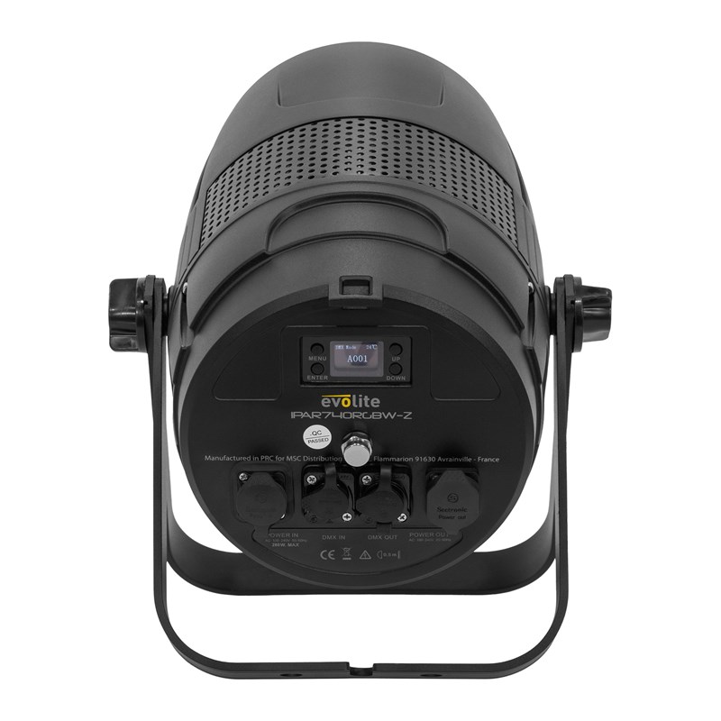 Projecteur LED RGBW 280W - Zoom 5°-45° - IP65 DMX - Evolite - IPAR740RGBW-Z
