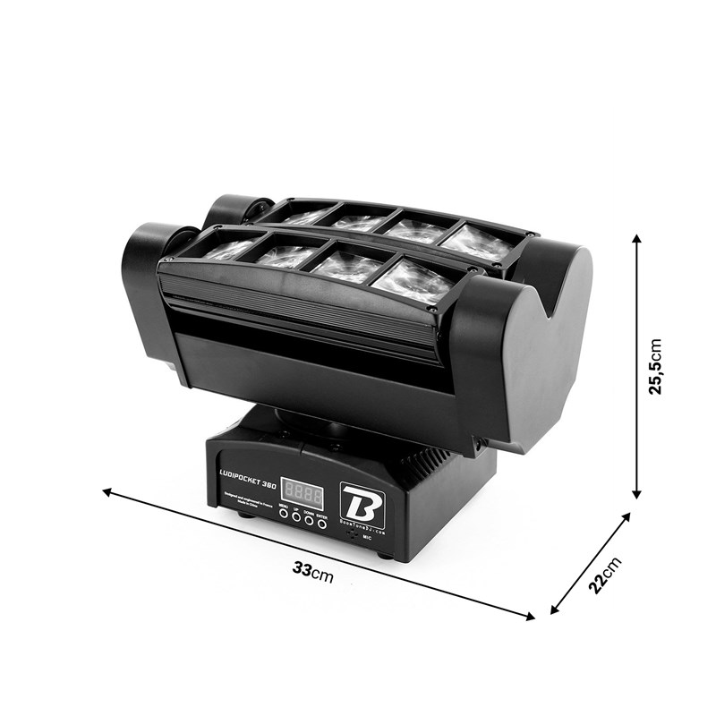 Jeu de lumière effet Beam multicolore DMX