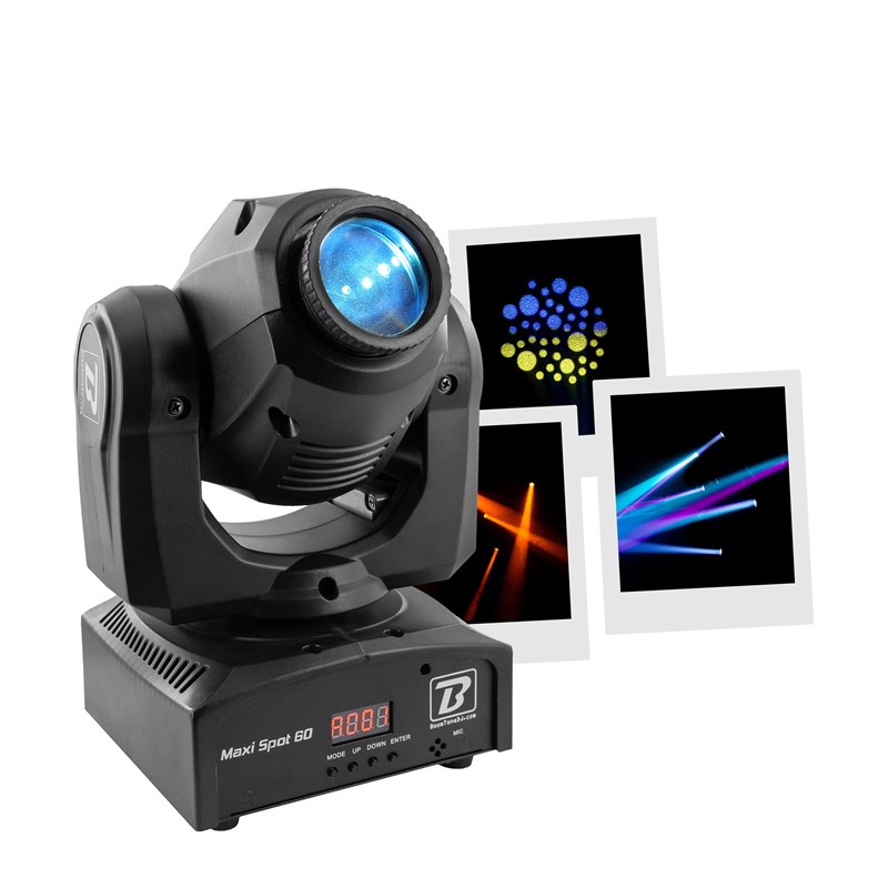 Lyre Spot à LED 60W - Gobo - Shake - Stroboscope scène