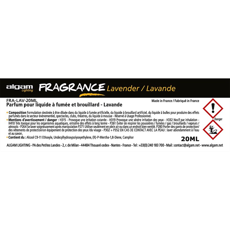 Parfum liquide à fumée/brouillard - Lavande - 20ml