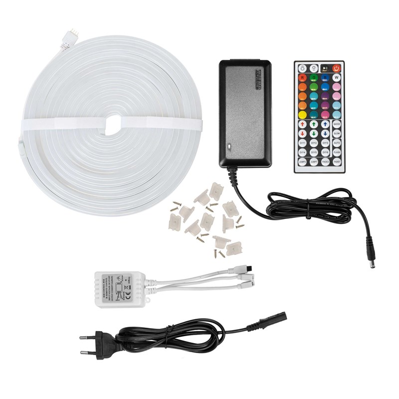 Ruban LED flexible RVB IP65 - 5m - Télécommande incluse - LLS500RGB-NEON-PACK carton