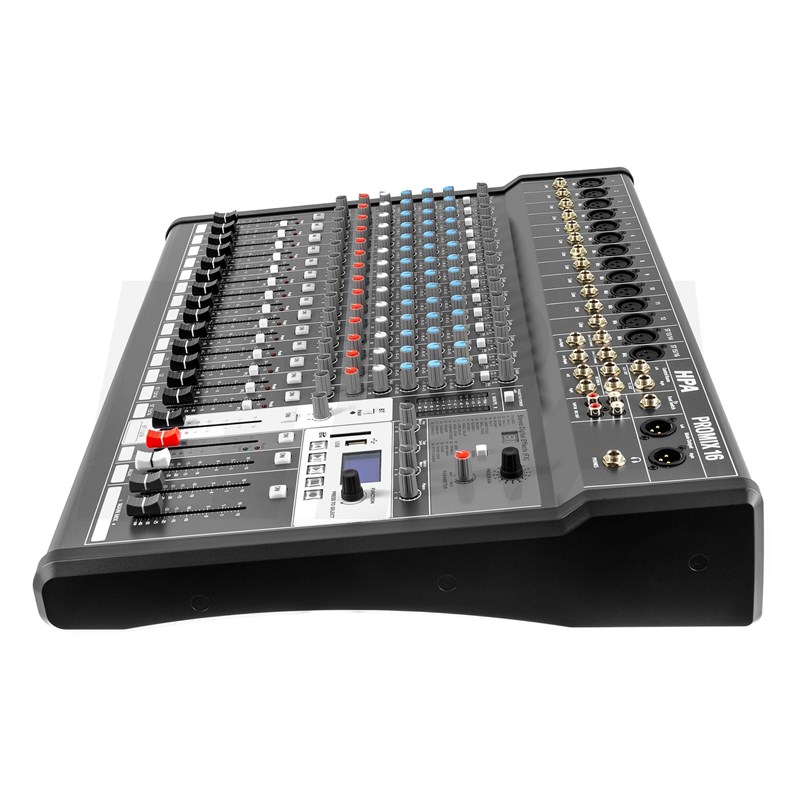 Console de mixage 16 canaux avec multi-effets, USB - coté