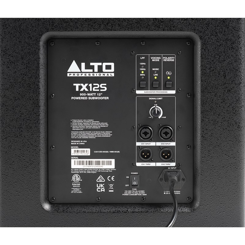 Caisson de Basses Actif 12" 900W - XLR