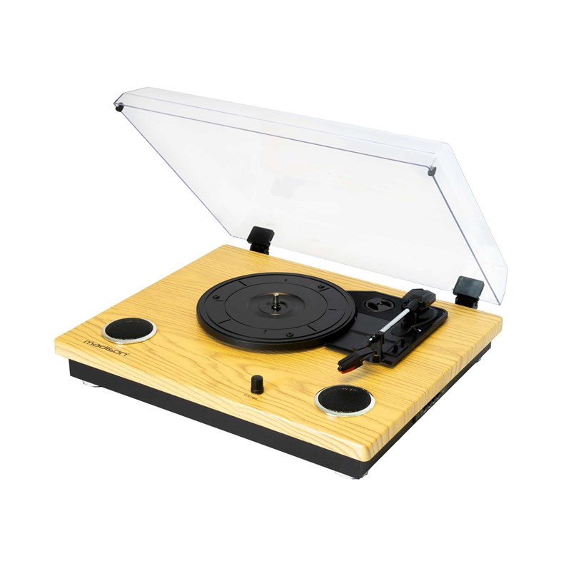 Platine vinyle vintage - Haut-parleurs intégrés - BT, USB/SD & Enregistrement disque