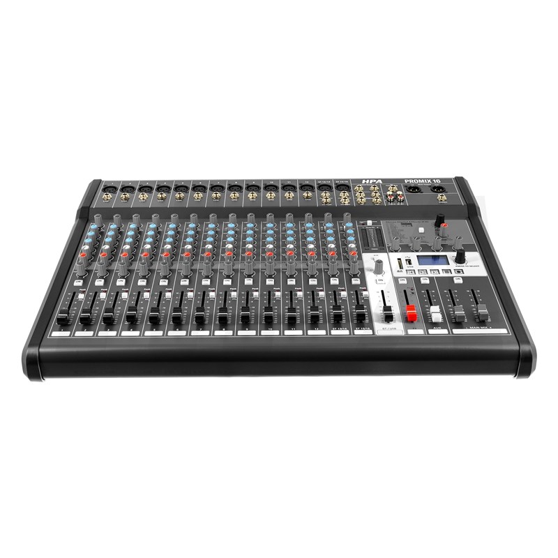 Console de mixage 16 canaux avec multi-effets, USB - face
