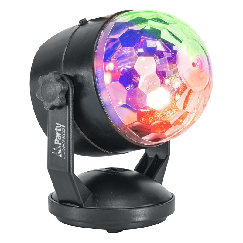 Boule disco RVB - Mini effet LED avec ventouse - Alim. USB ou piles lumineux