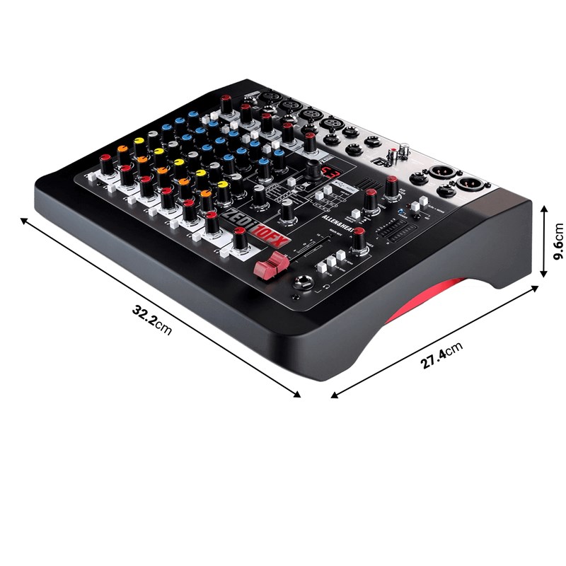 Console Analogique GSPre - 4 in mono, 2 stéréo, USB avec effets dimensions