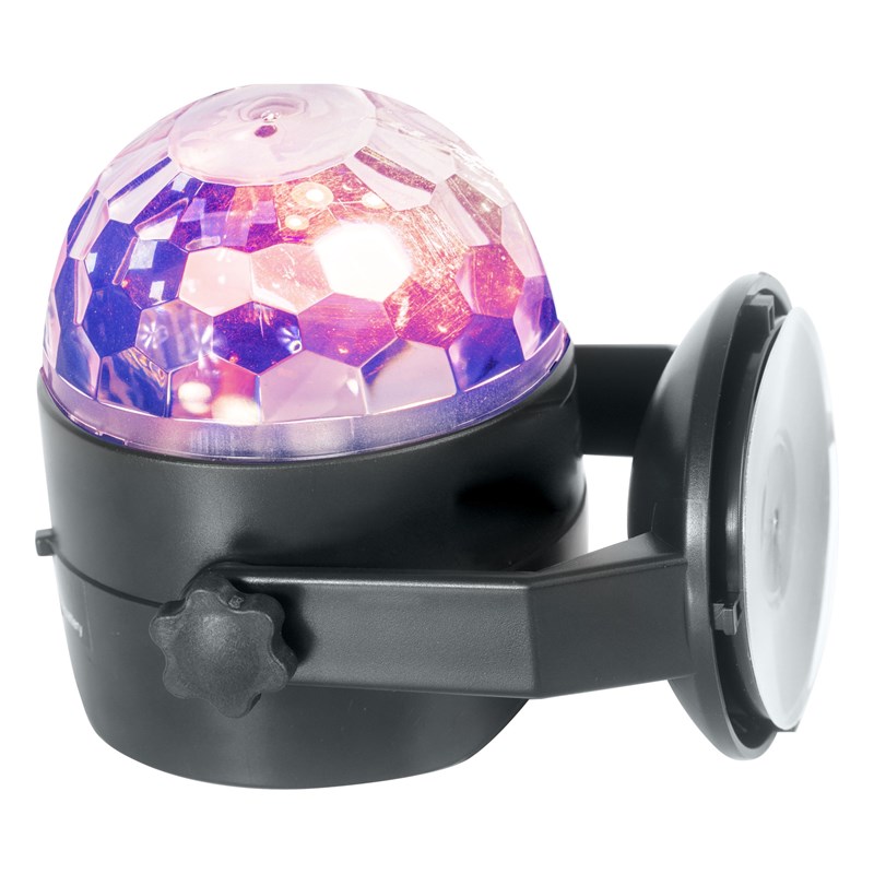 Boule disco RVB - Mini effet LED avec ventouse - Alim. USB ou piles fête