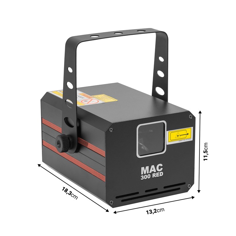 Laser Rouge 300 mW - 200 Programmes - DMX éclairage