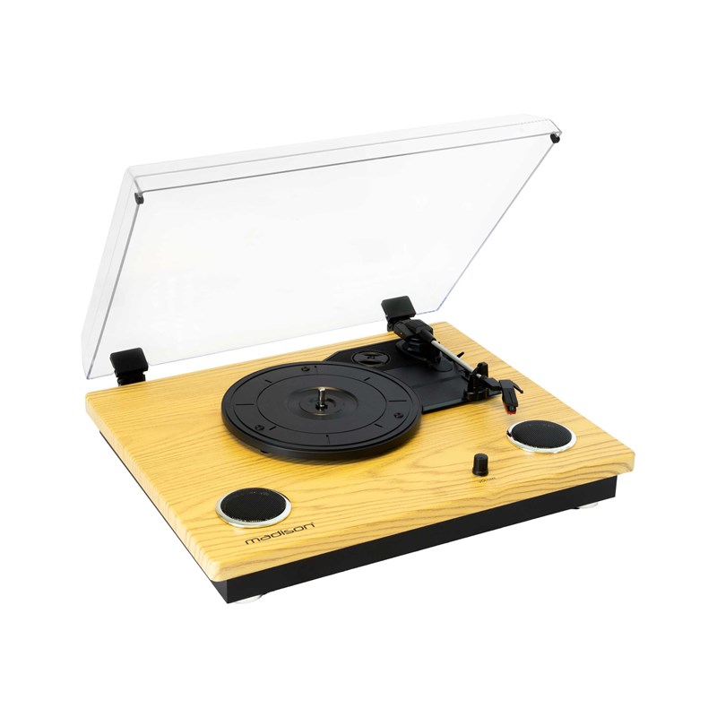 Platine vinyle vintage - Haut-parleurs intégrés - BT, USB/SD & Enregistrement tourne-disques