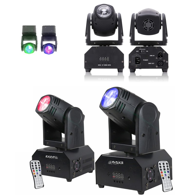 Pack 2 Lyres Beam DMX 10W - 2 Supports