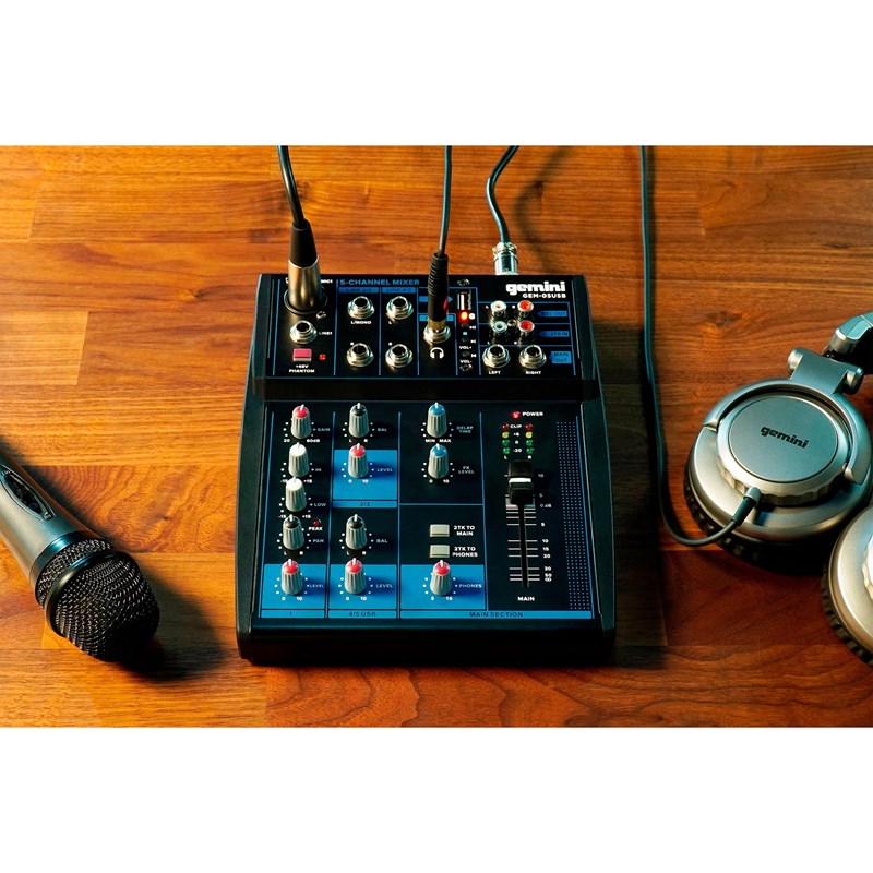 Table Mixage Console Analogique 5 Voies - XLR RCA JACK Soirée