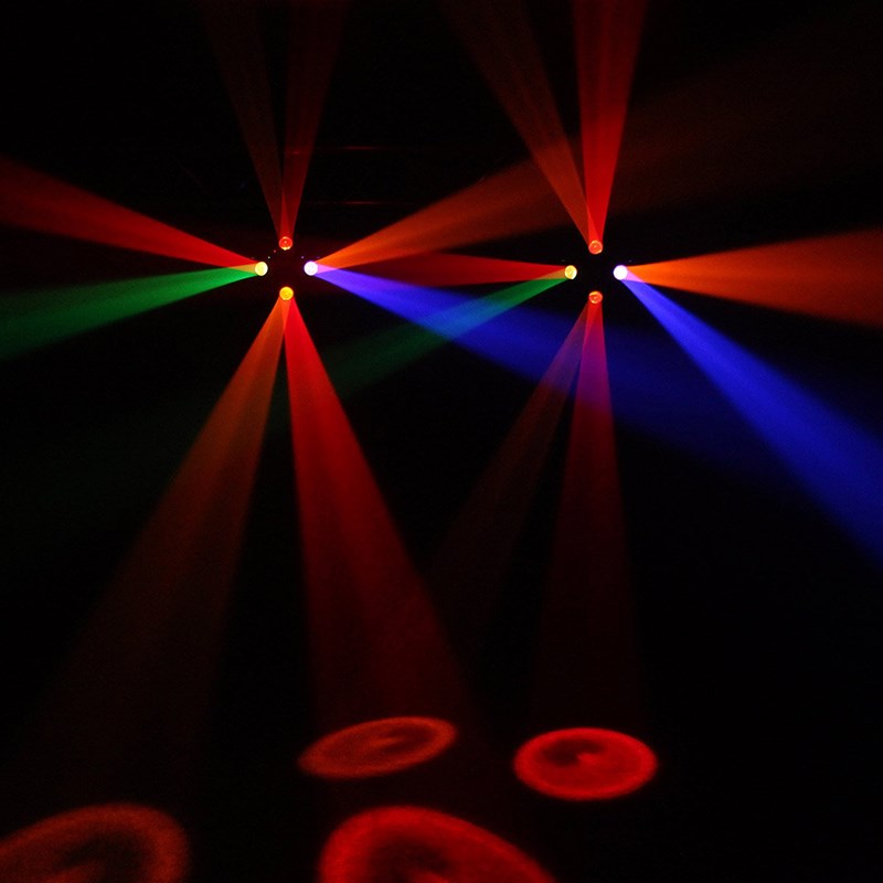 Effet LED RGBW Beam + strobe blanc - auto & DMX - Blinder Beam Télécommande