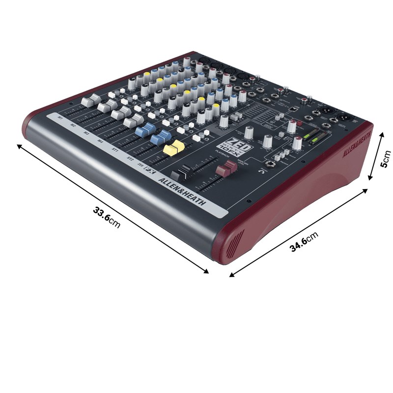 Console de mixage USB avec effets avec faders 60mm dimensions