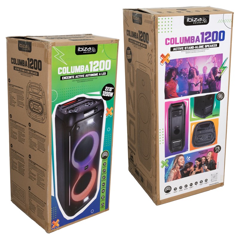 Enceinte autonome 1200W + Pack lumière Astro