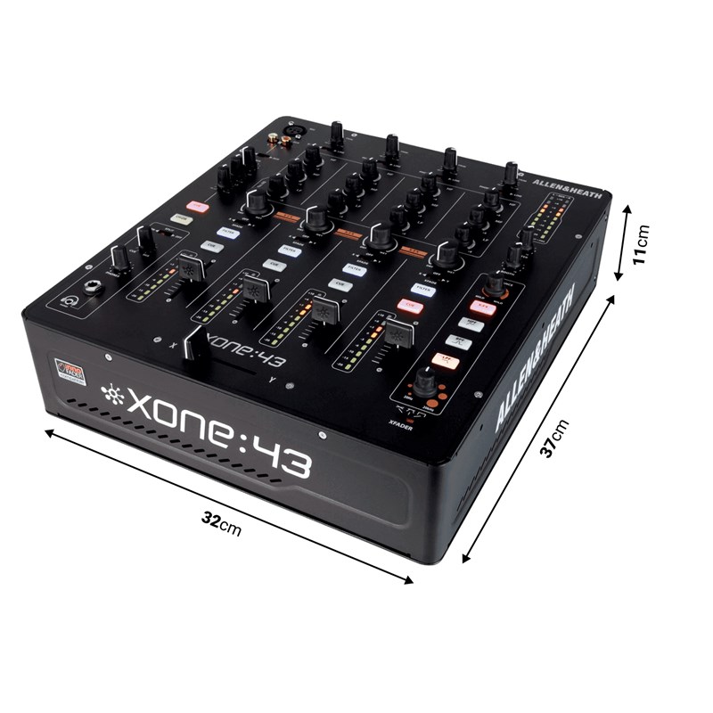 Consoles Club - 4 voies stéréo, 2 out stéréo - dimensions