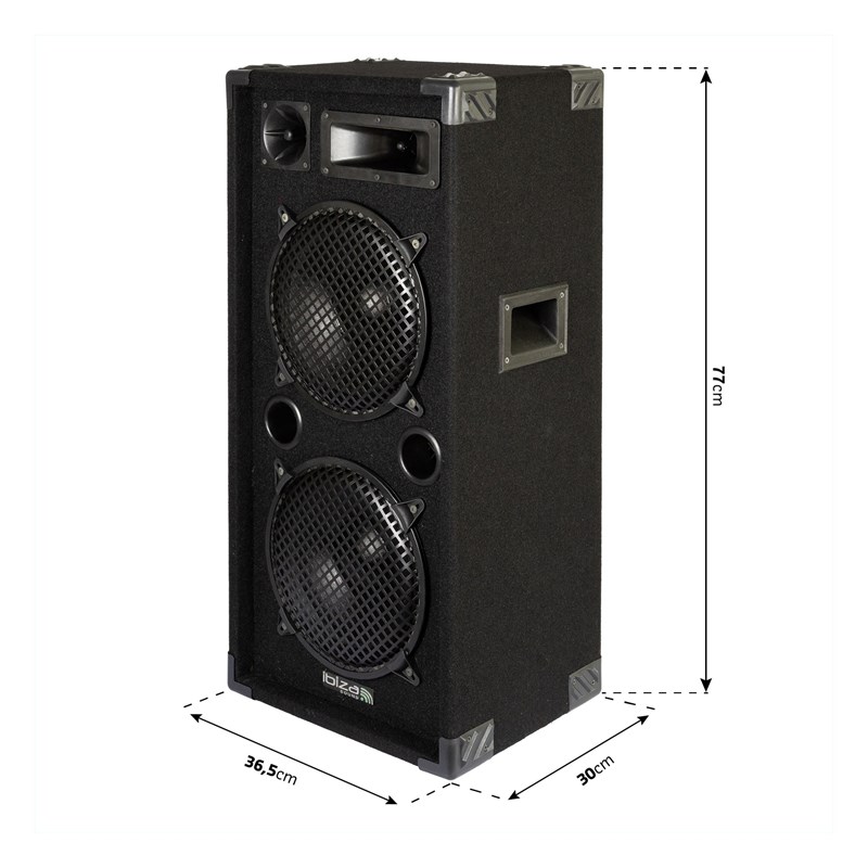Enceinte sono colonne - 2 x 10"/25cm - 3 voies - 500W max - dimensions