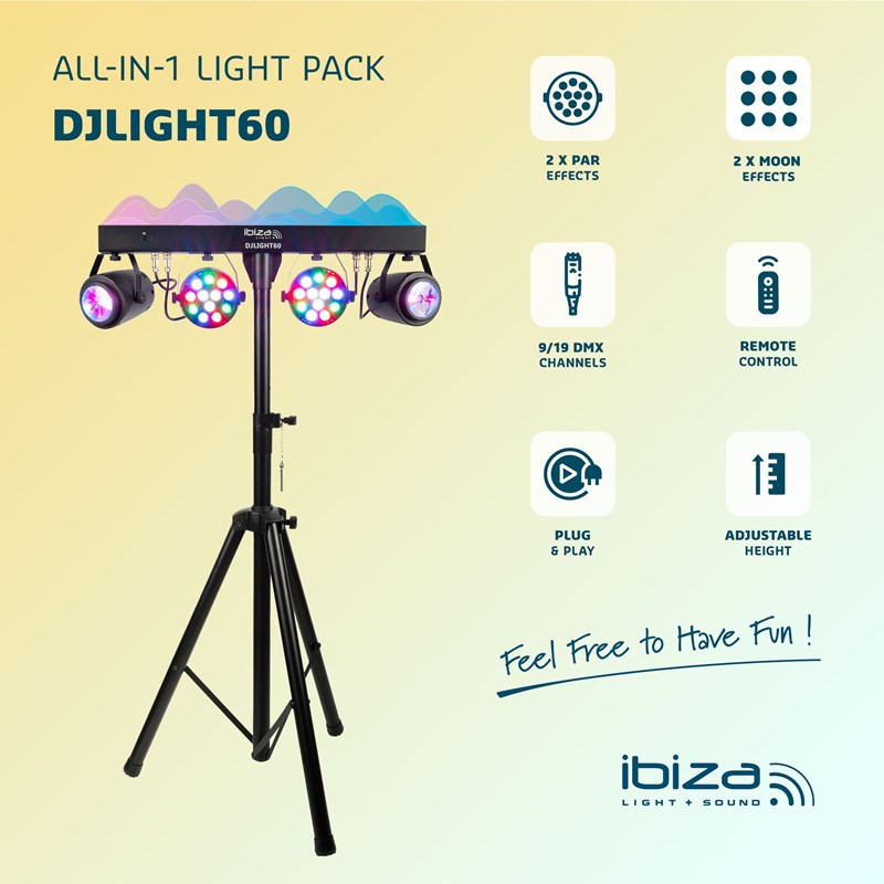 Set lumière complet - 2 PAR