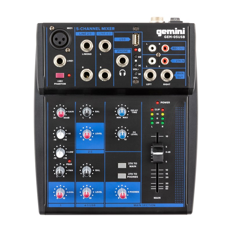 Table Mixage Console Analogique 5 Voies - XLR RCA JACK Mixeur