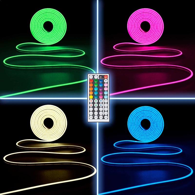 Ruban LED flexible RVB IP65 - 5m - Télécommande incluse - LLS500RGB-NEON-PACK accroche