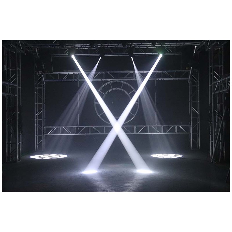 Projecteur lyre Beam 80 W avec gobos et prisme rotatif - faisceaux