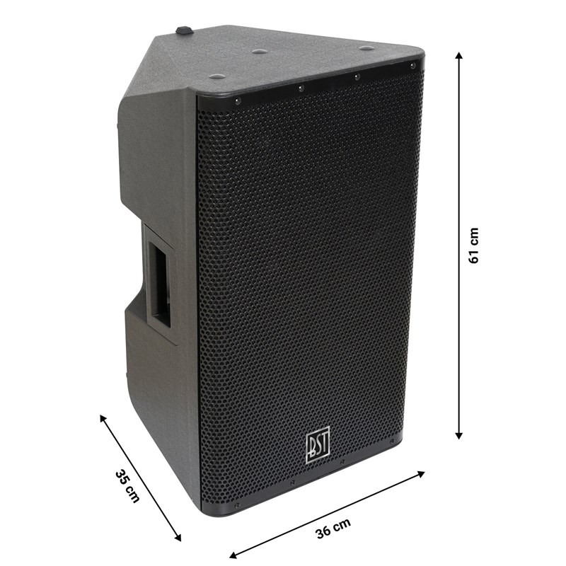 Enceinte active 12" 800W avec DSP et Bluetooth - PRO12DSP dimensions