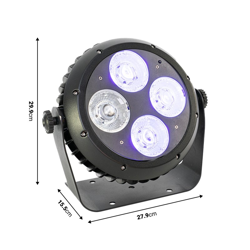 Projecteur PAR LED 4x50W UV - IP65 DMX Télécommande
