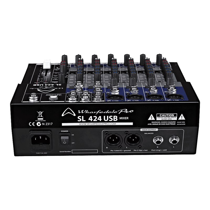 Console de mixage 8 entrées avec interface USB et FX - arrière2