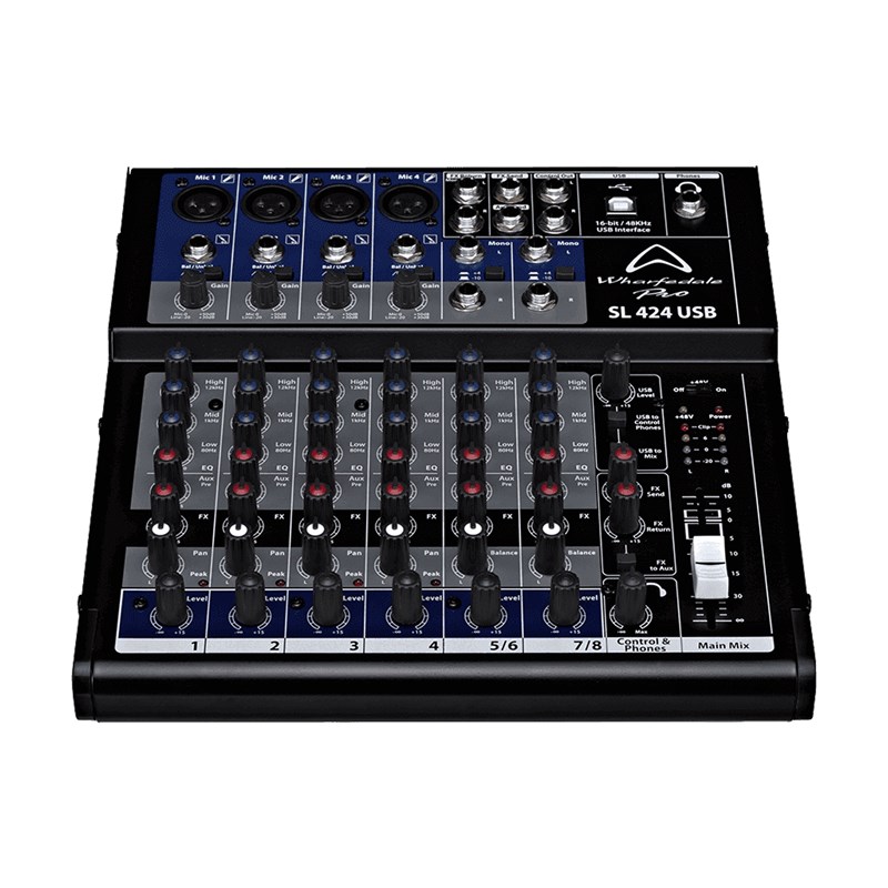 Console de mixage 8 entrées avec interface USB et FX