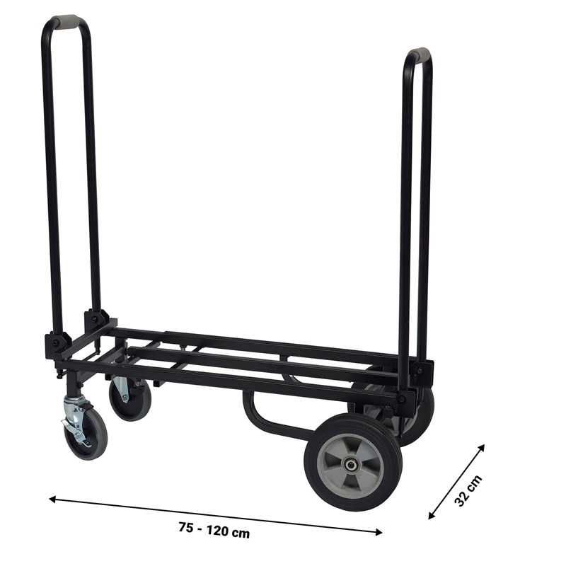 Chariot pliable pour matériel - Charge 200 kg - ALGAM AUDIO - SAA TR-200 - dimensions
