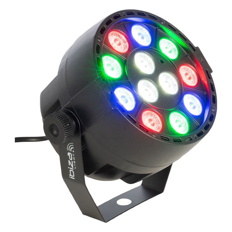 Projecteur PAR LED - 12 x 1W RVBB - Télécommande incluse lumineux
