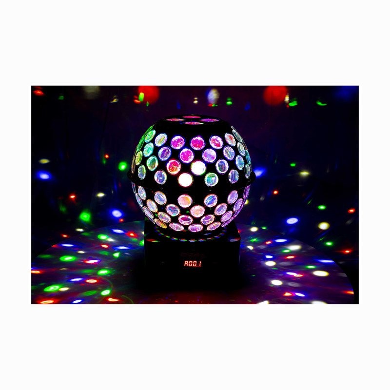 Effet lumineux - Double RVBB avec Gobos et faisceaux - DMX & télécommande soirée