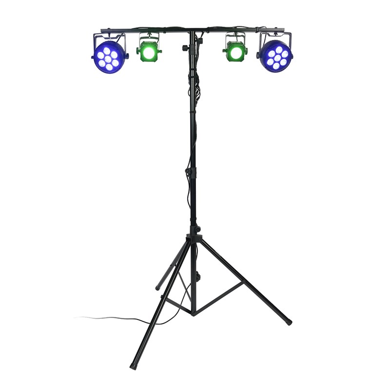 Pied lumière en T - barre 4 points - 130 à 275 cm - Lights