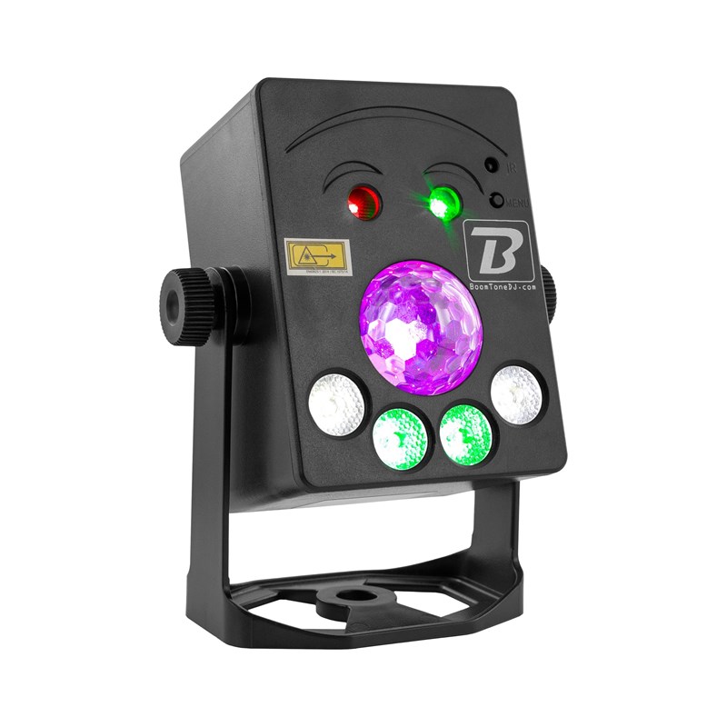 Jeu de lumière autonome 4-en-1 multi-effets soirée