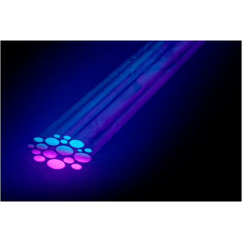 Lyre Spot LED 60W compacte - 8 gobos - Prisme & anneau RGB - gobos