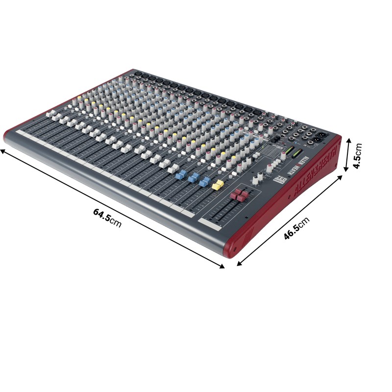 Console de mixage USB avec effets - 16 in mono, 3 stéréo, 4 AUX dimensions