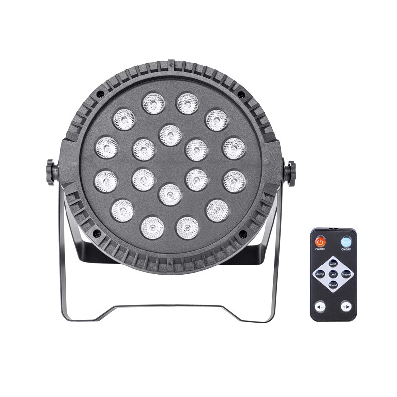 Projecteur PAR - 18 LED RVB 1W - Télécommande DJ