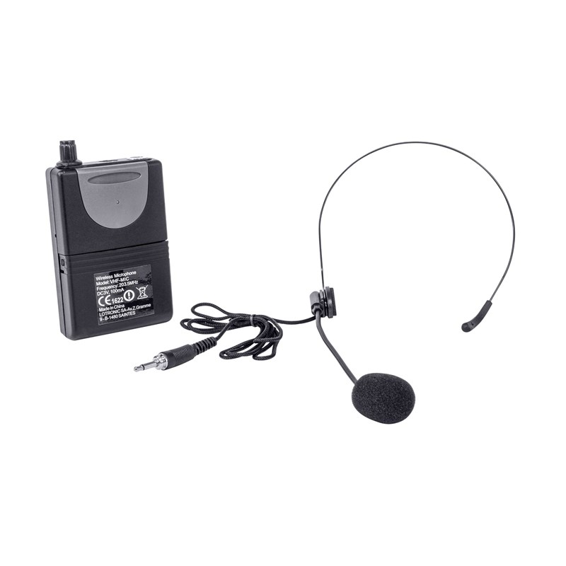 Système micro sans fil VHF 4 canaux - 3 micros main + 1 micro tête instrument