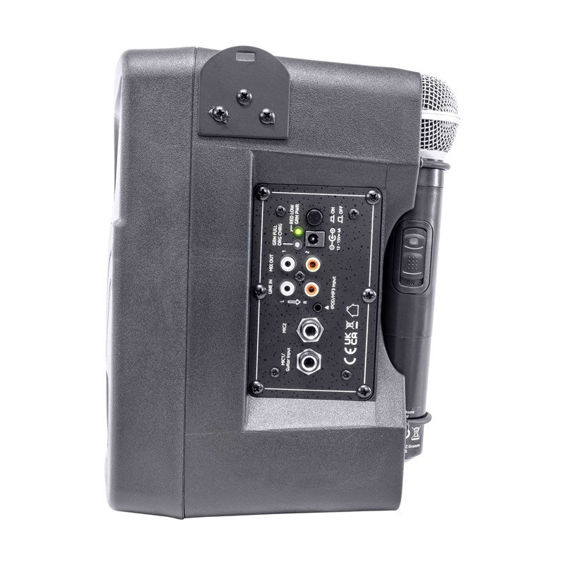 Système PA Portable 8" - 2 Micros UHF + USB & BT microphone