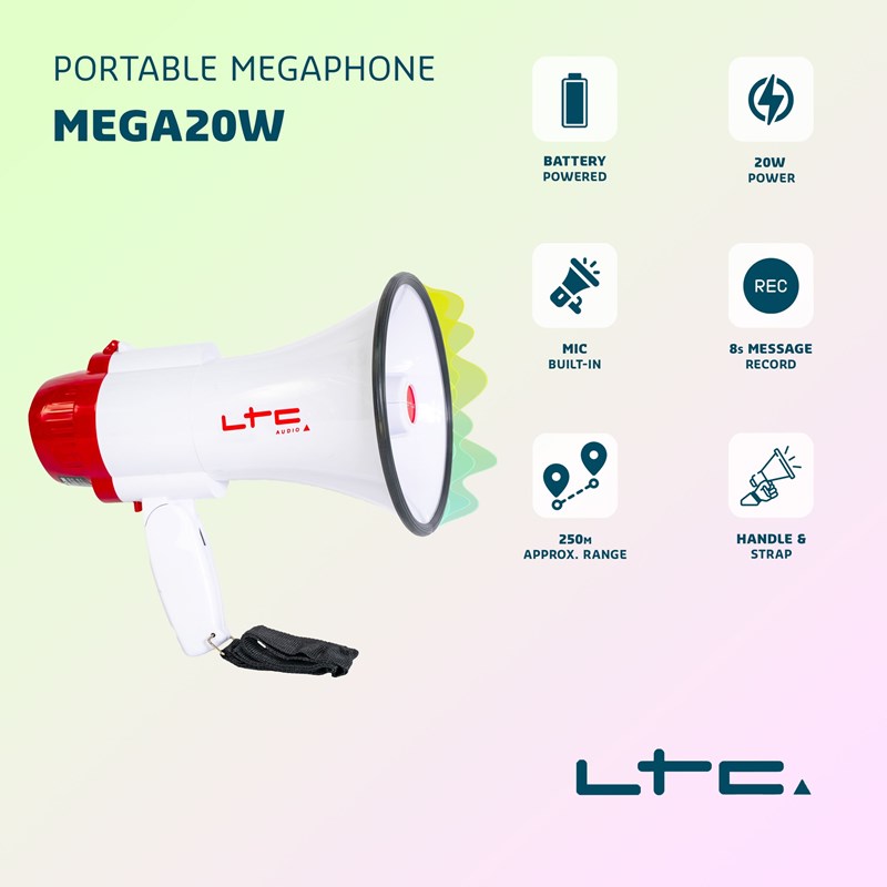 Mégaphone 20W - Sur batterie bar