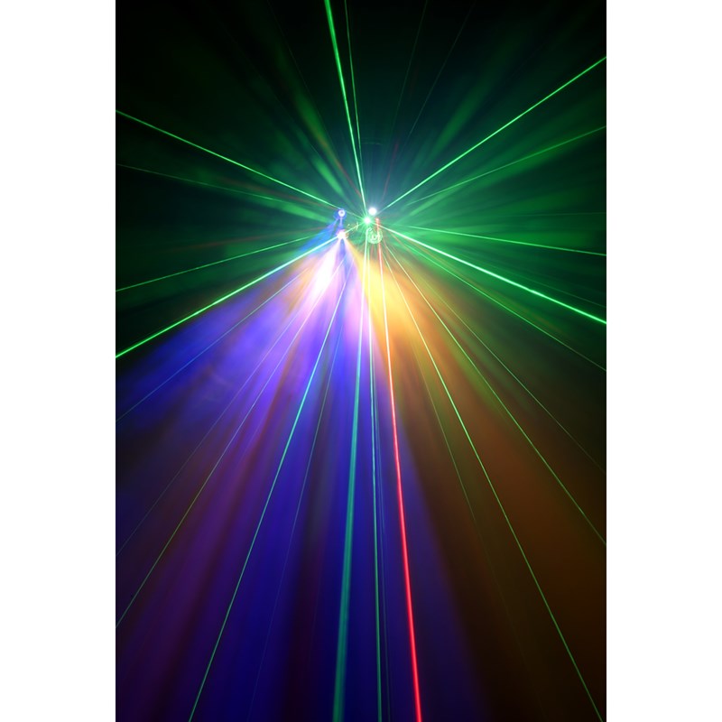 Projecteur Combo LED 4-en-1 -  Laser 9x3W