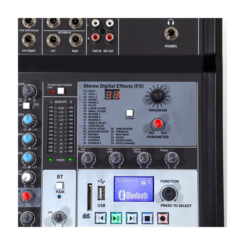 Console de mixage 8 canaux USB