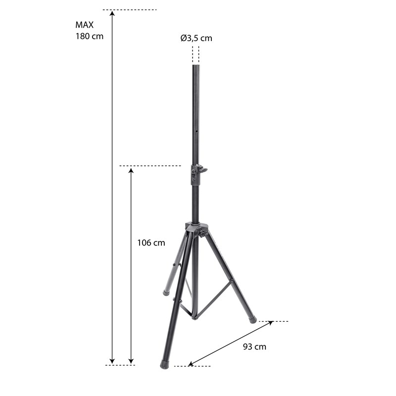 Support d’enceinte aluminium réglable - 60kg max accessoire